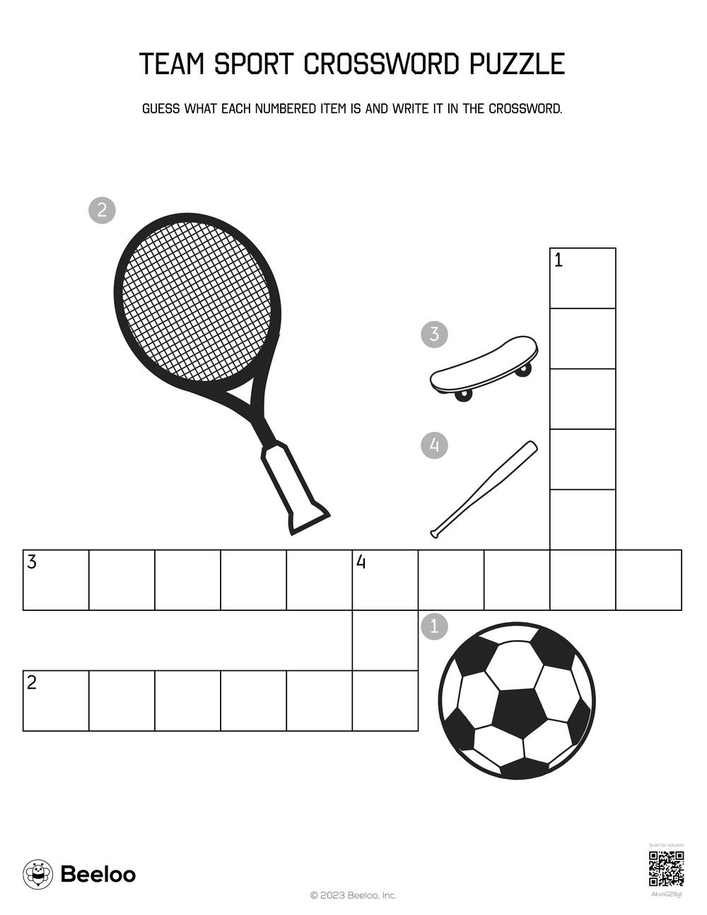 Printable Sports Crossword Puzzles
