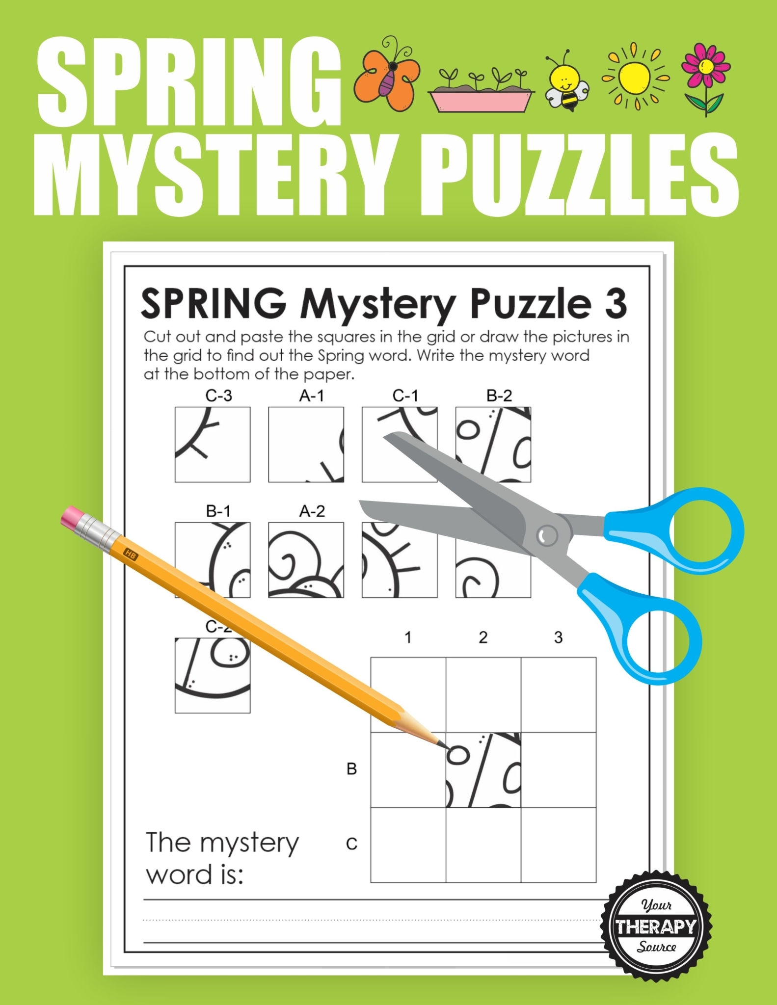Spring Puzzles Printable Your Therapy Source