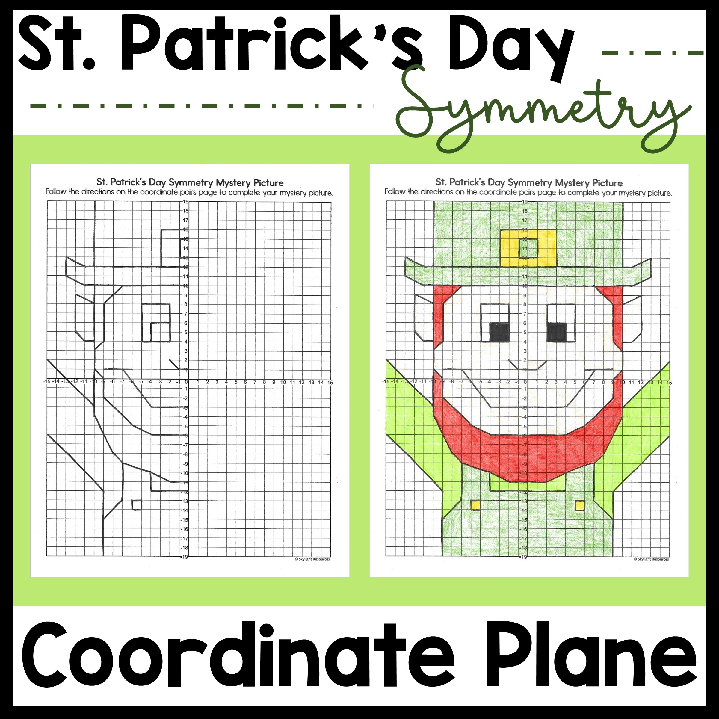 Four Quadrant Graphing Puzzle Worksheets