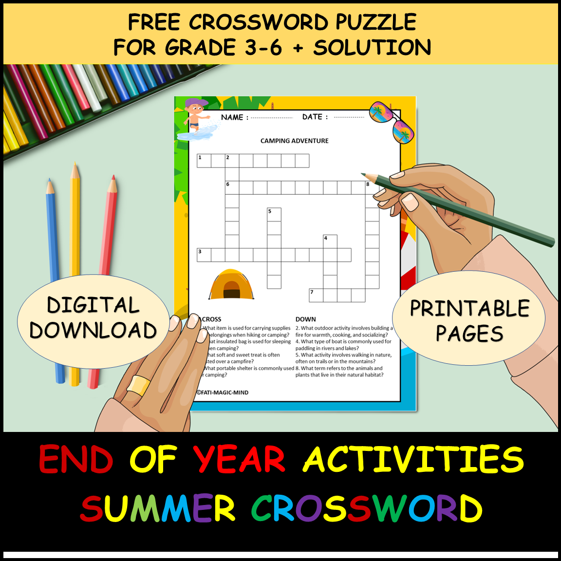 Crossword Puzzle Download Free Printable