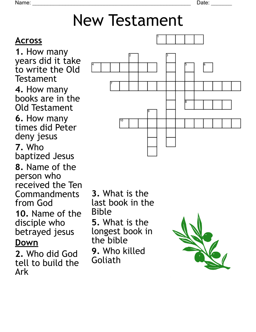 Sunday School Crossword WordMint Sunday School Crossword WordMint