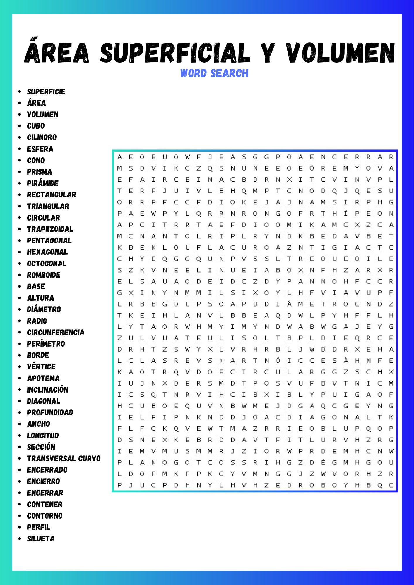 Volume Puzzle Worksheet