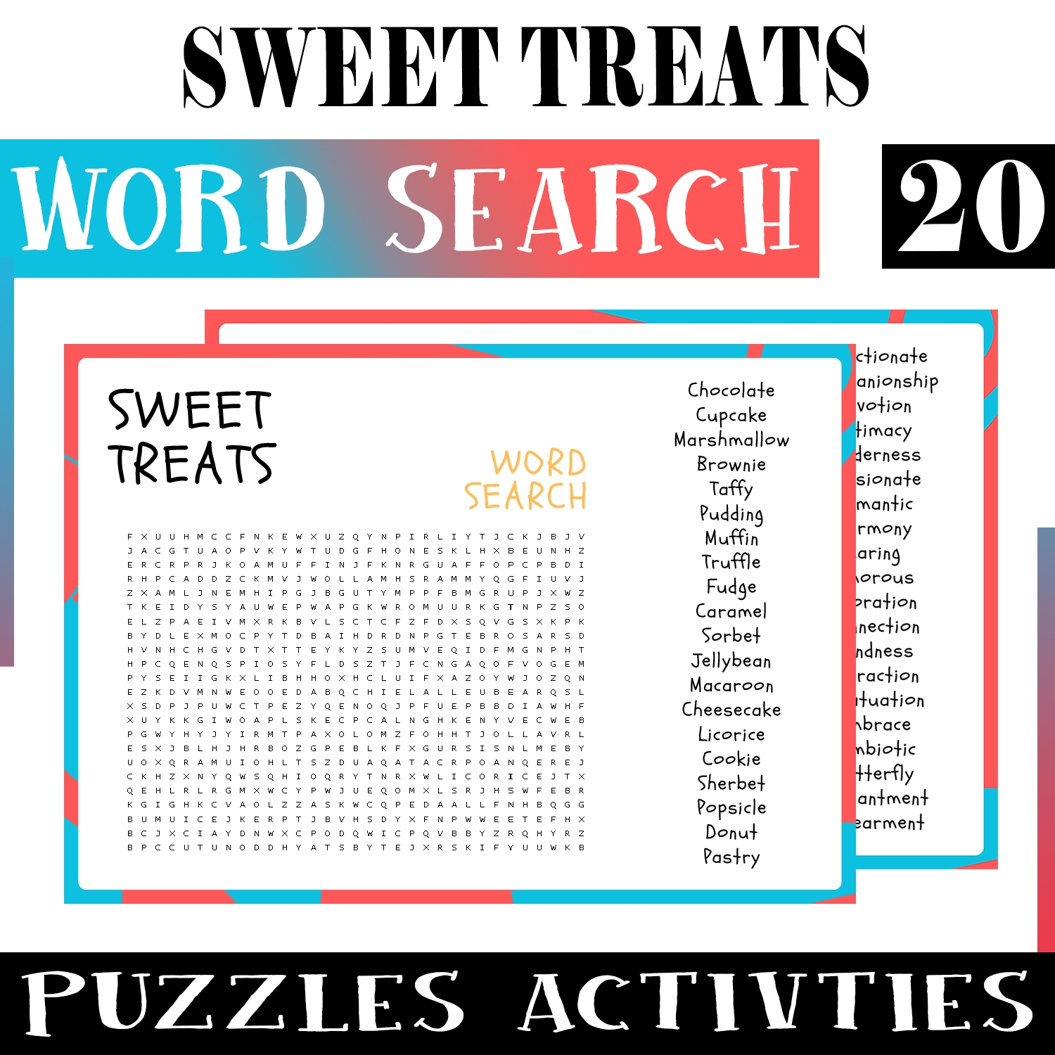 Sweet Treats No Prep Word Search Puzzle Worksheet Activity For Morning Work Sweet Treats No Prep Word Search Puzzle Worksheet Activity For Morning Work