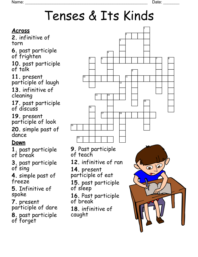 Tenses U0026 Its Kinds Crossword WordMint
