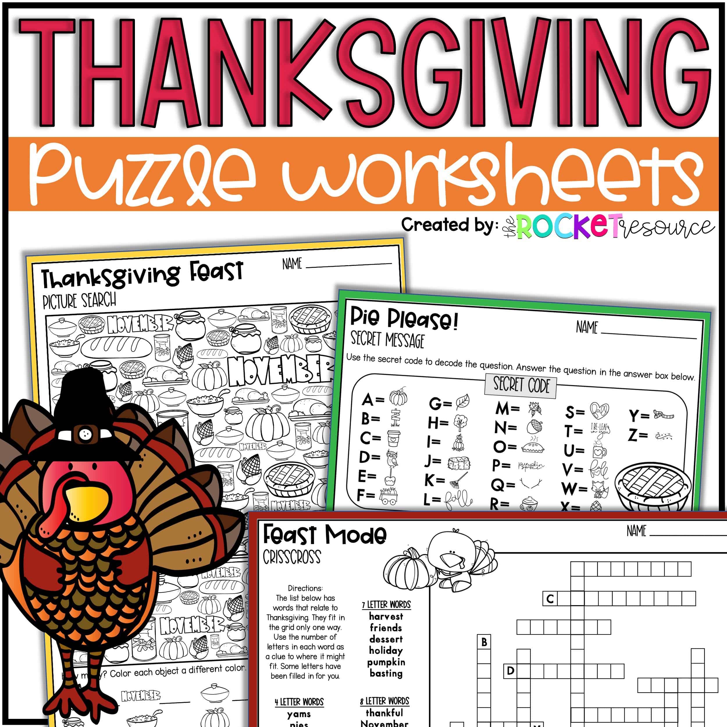 November Puzzles Worksheets
