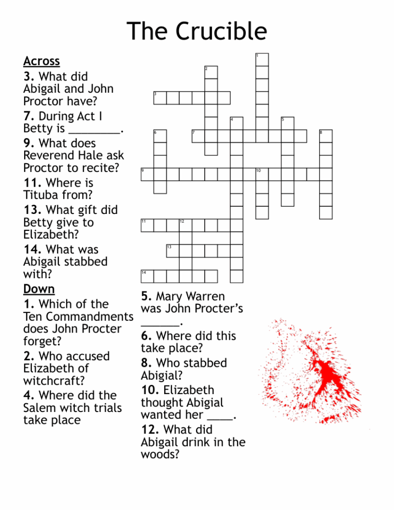 The Crucible Crossword WordMint