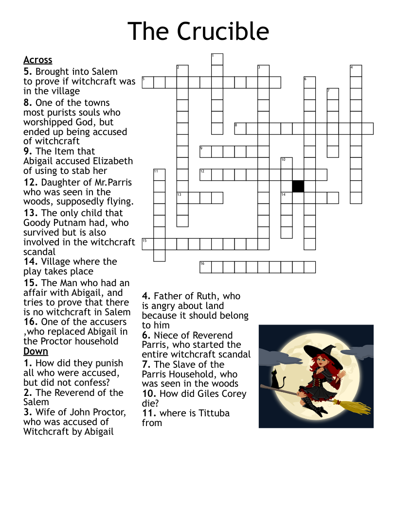 The Crucible Crossword WordMint
