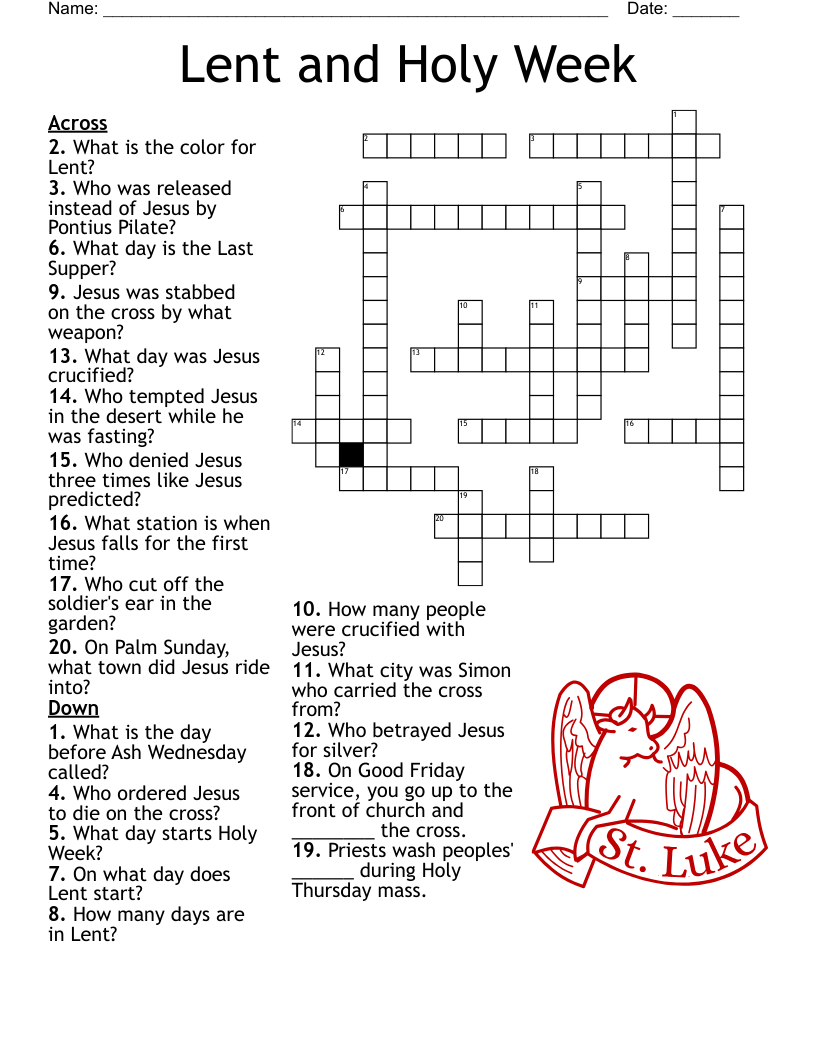 The Crucifixion Of Jesus Luke 23 26 49 Crossword WordMint