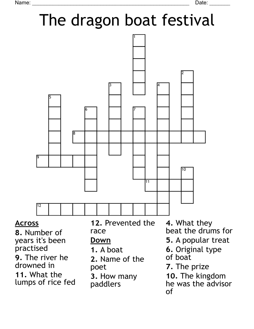 Festival Crossword Puzzle Clue