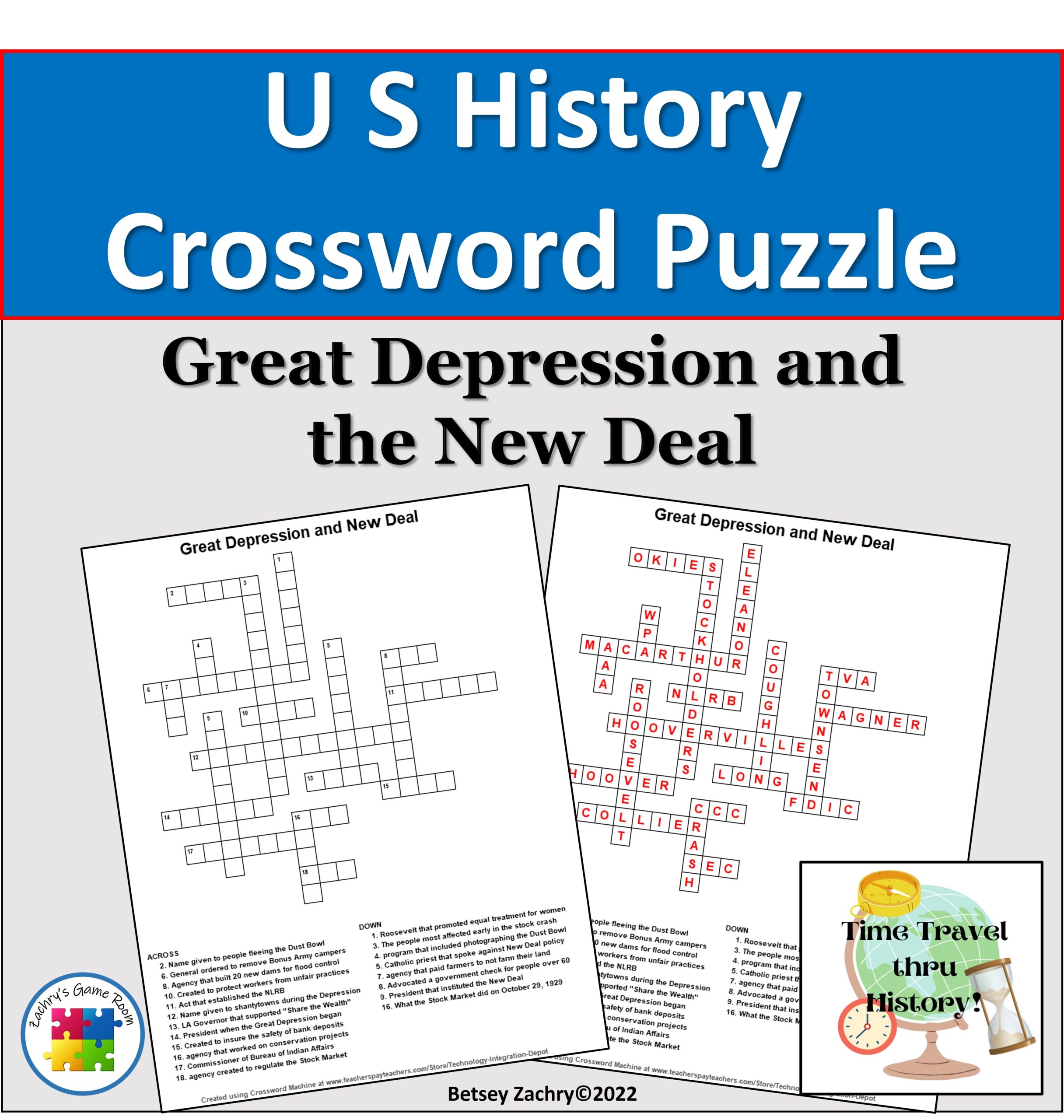 The Great Depression And The New Deal Crossword Puzzle Review Activity Classful The Great Depression And The New Deal Crossword Puzzle Review Activity Classful