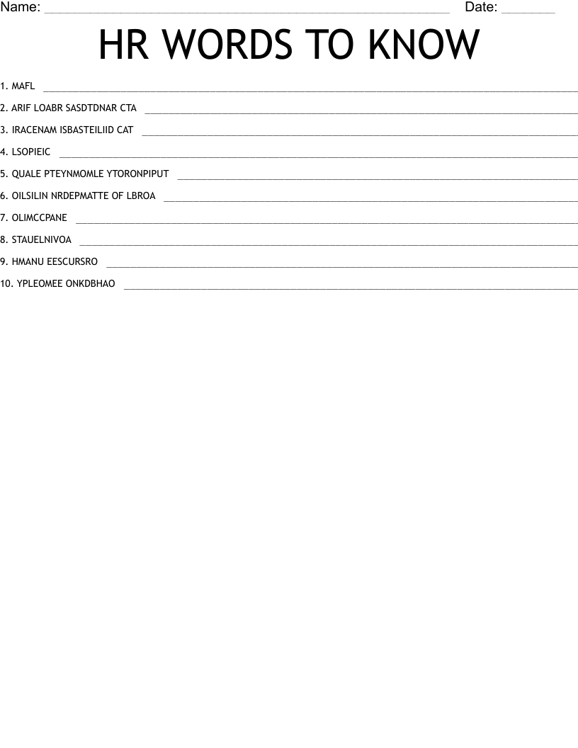 The Great Society Word Search WordMint