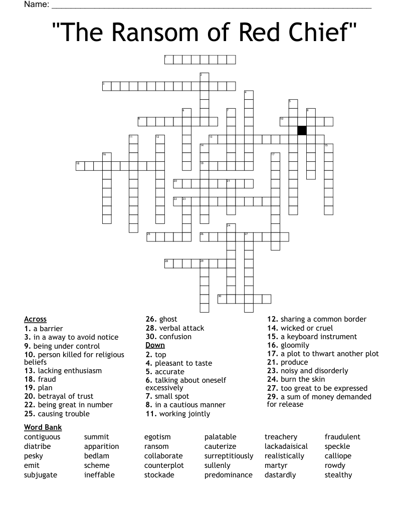 The Ransom Of Red Chief