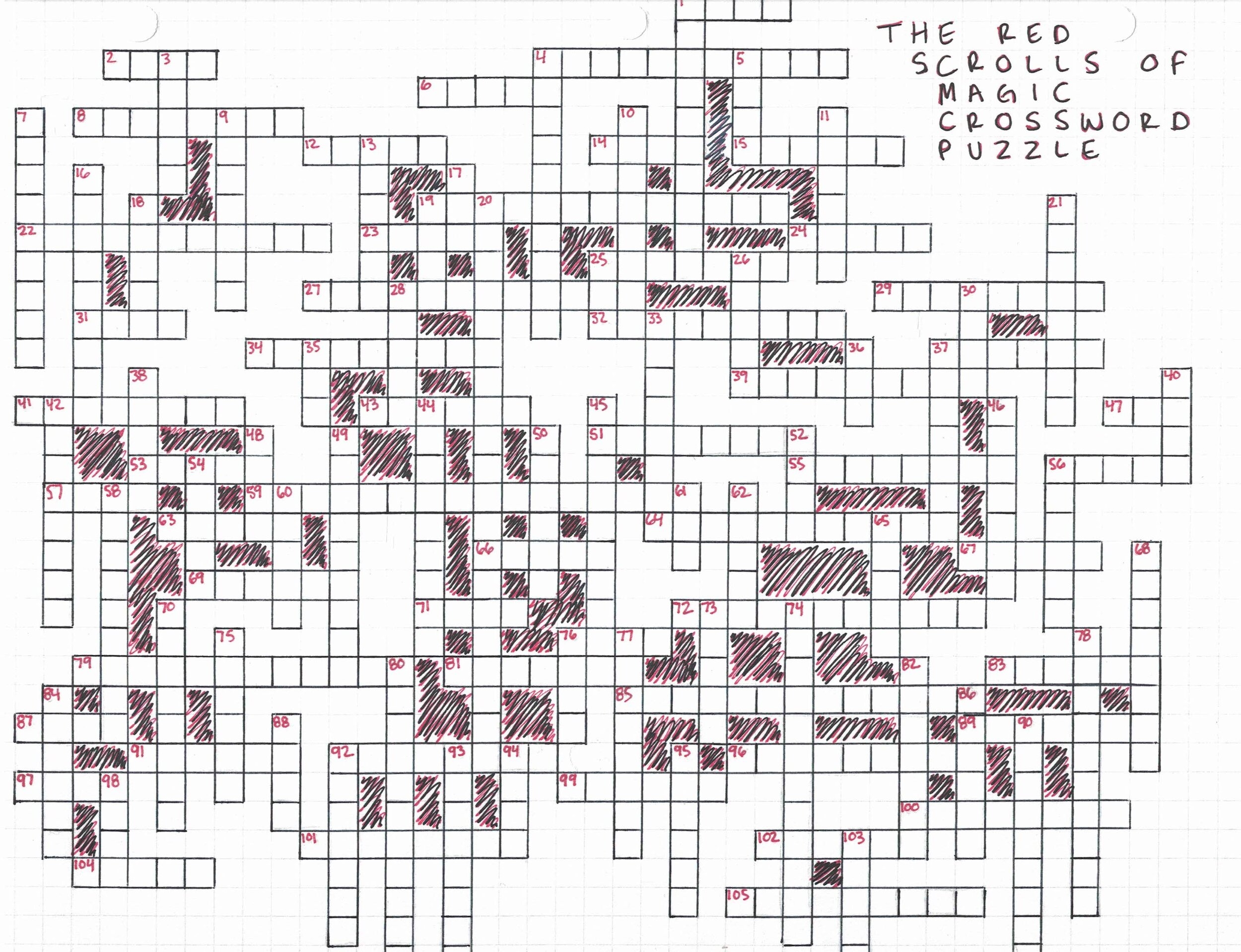 The Red Scrolls Of Magic Crossword Puzzle Bayley Reads Books