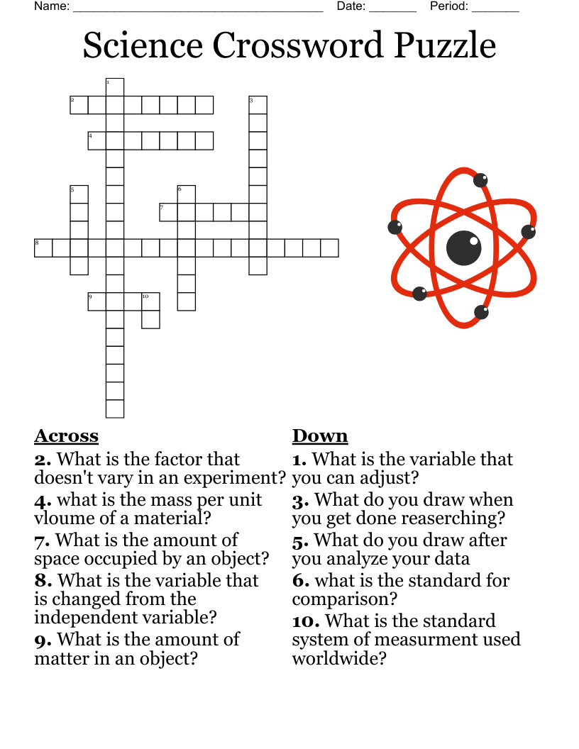 The Scientific Method Crossword WordMint