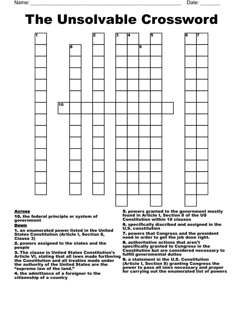 The Unsolvable Crossword WordMint