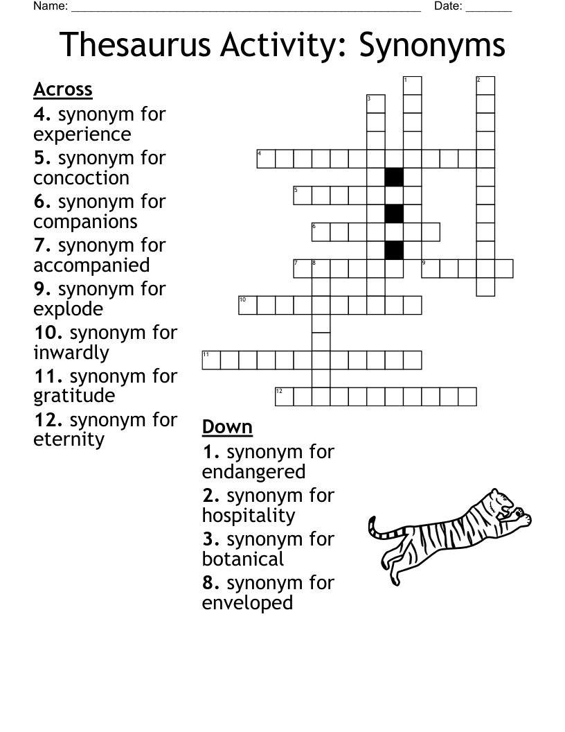 Thesaurus Activity Synonyms Crossword WordMint