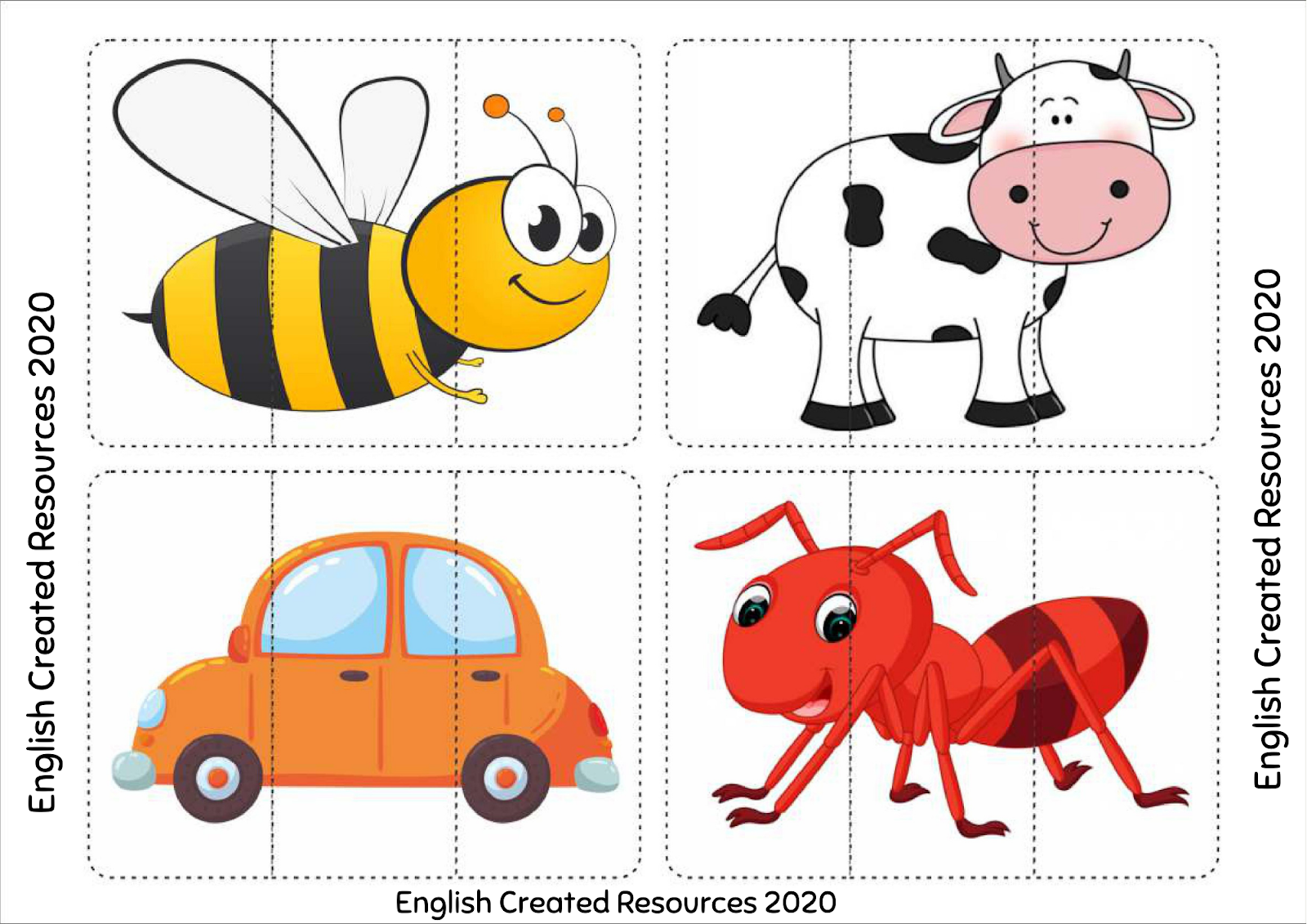 Three Piece Puzzles English Created Resources Three Piece Puzzles English Created Resources