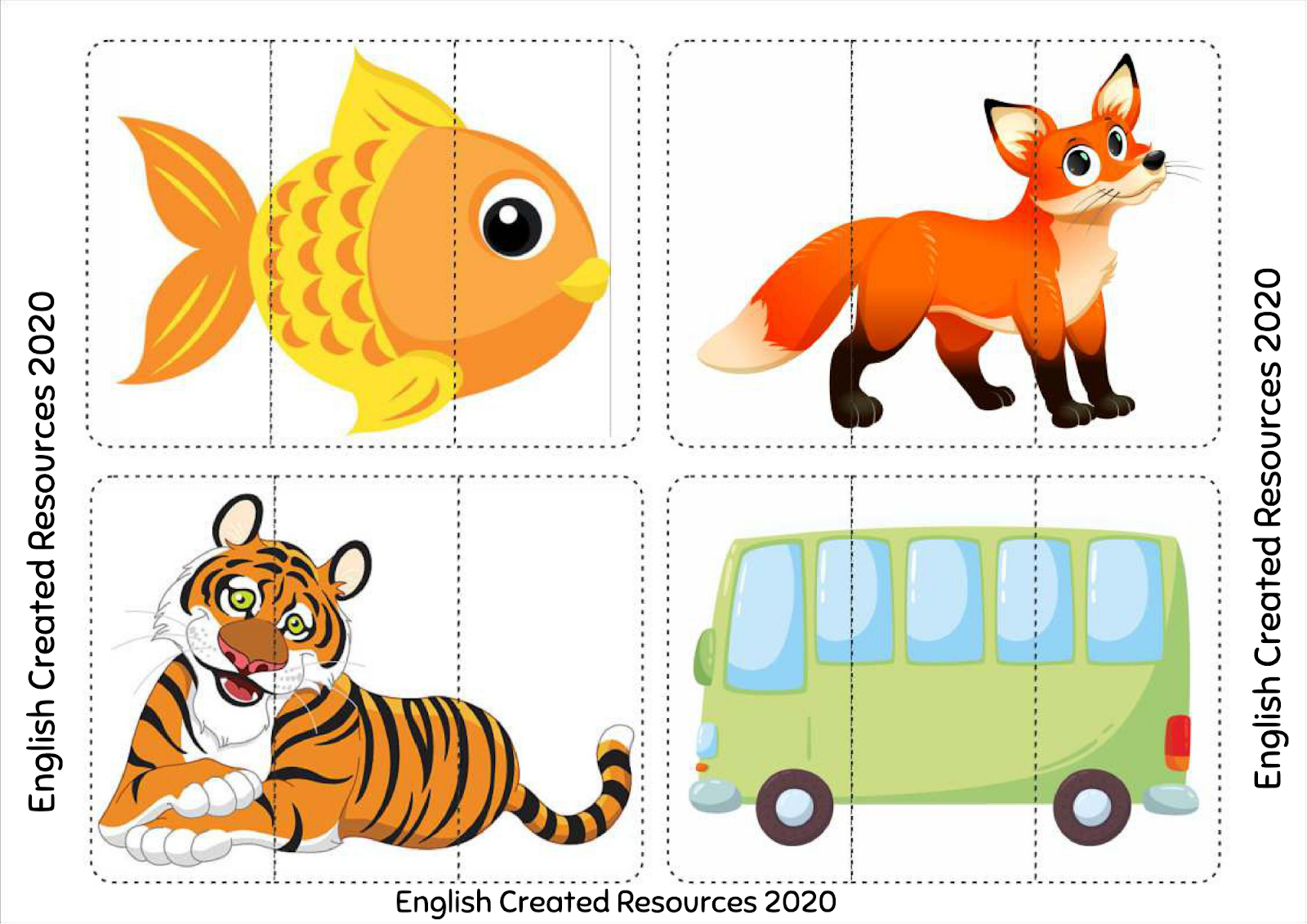 Three Piece Puzzles English Created Resources Three Piece Puzzles English Created Resources