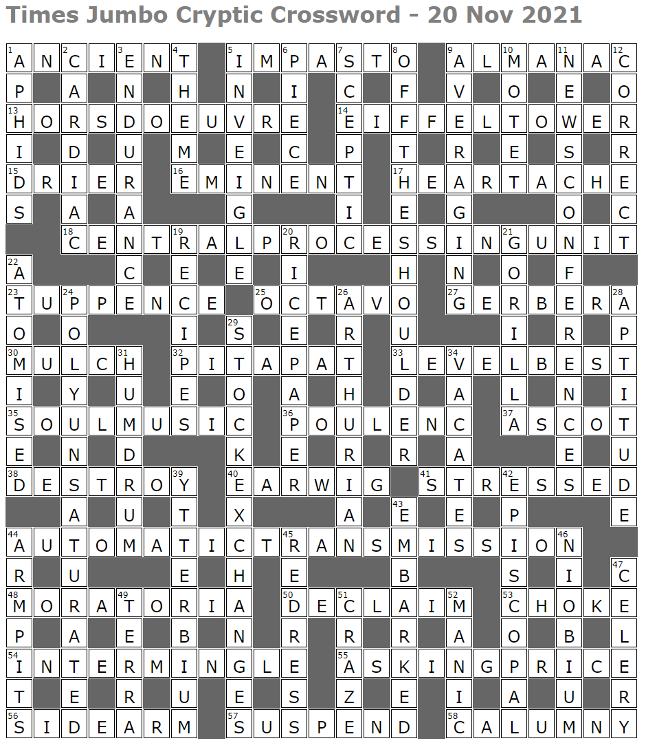 Aptitude Crossword Puzzle Clue