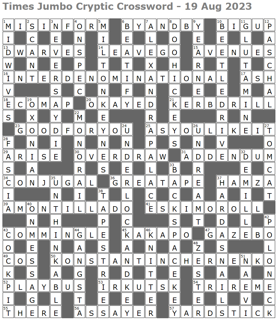 Times Jumbo Cryptic Crossword 1630 Lucian Poll s Web Ramblings