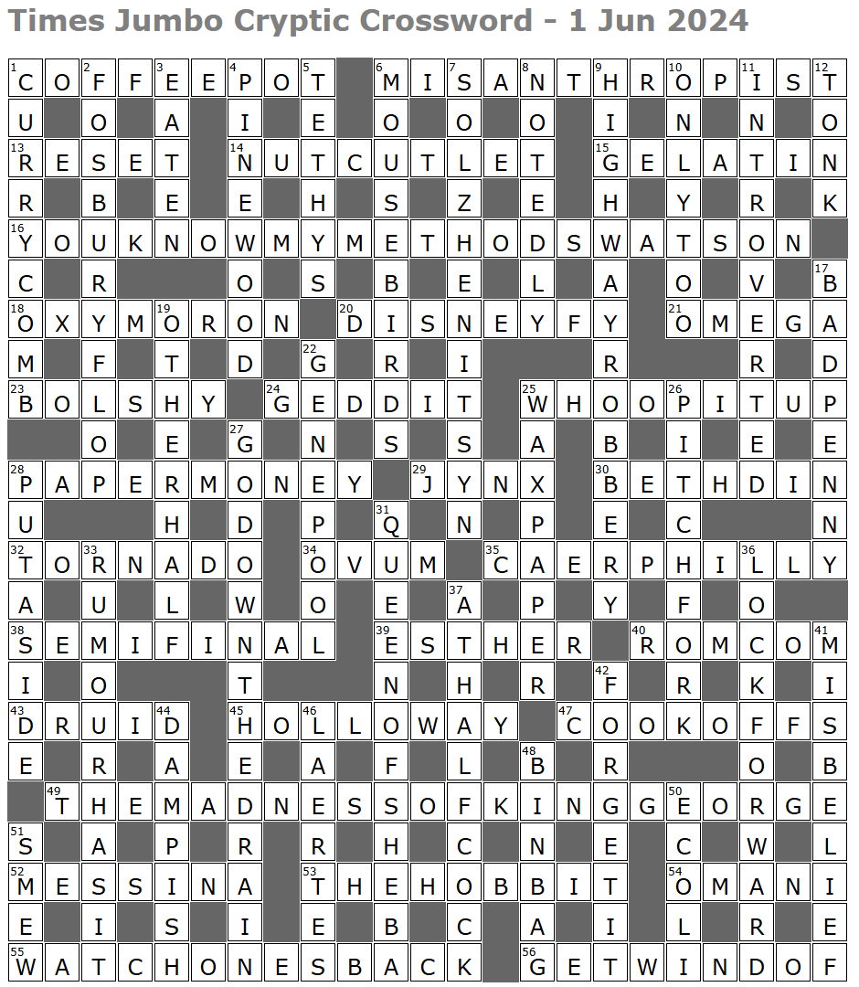 Times Jumbo Cryptic Crossword 1677 Lucian Poll s Web Ramblings