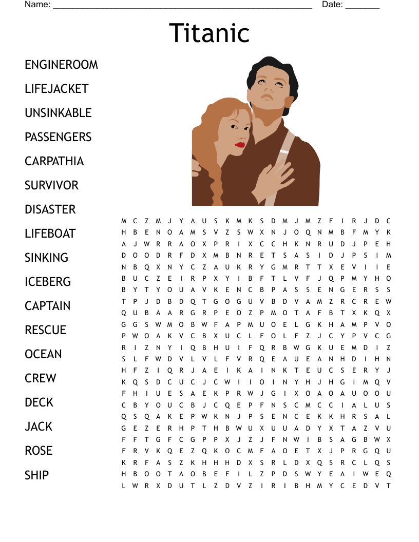 Titanic Puzzle Worksheet