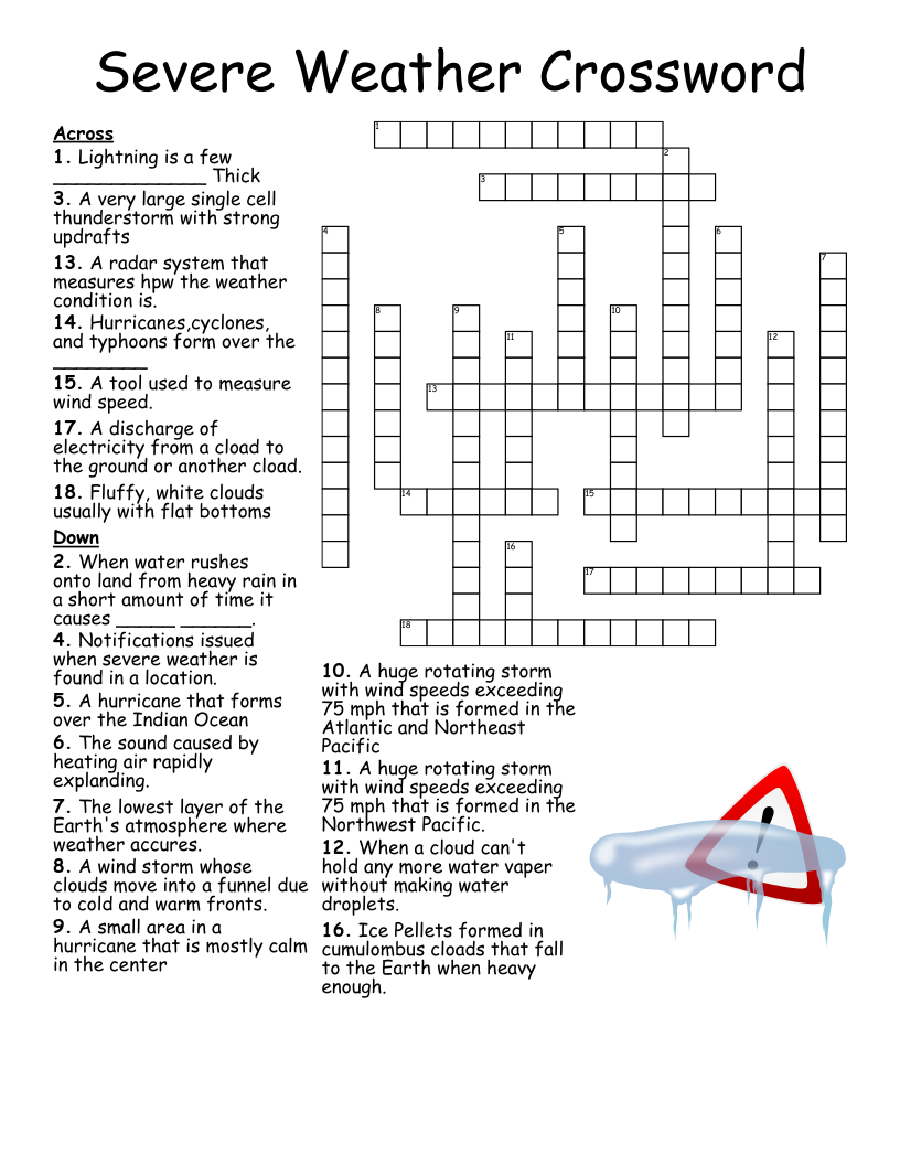 Tornadoes Crossword WordMint Tornadoes Crossword WordMint