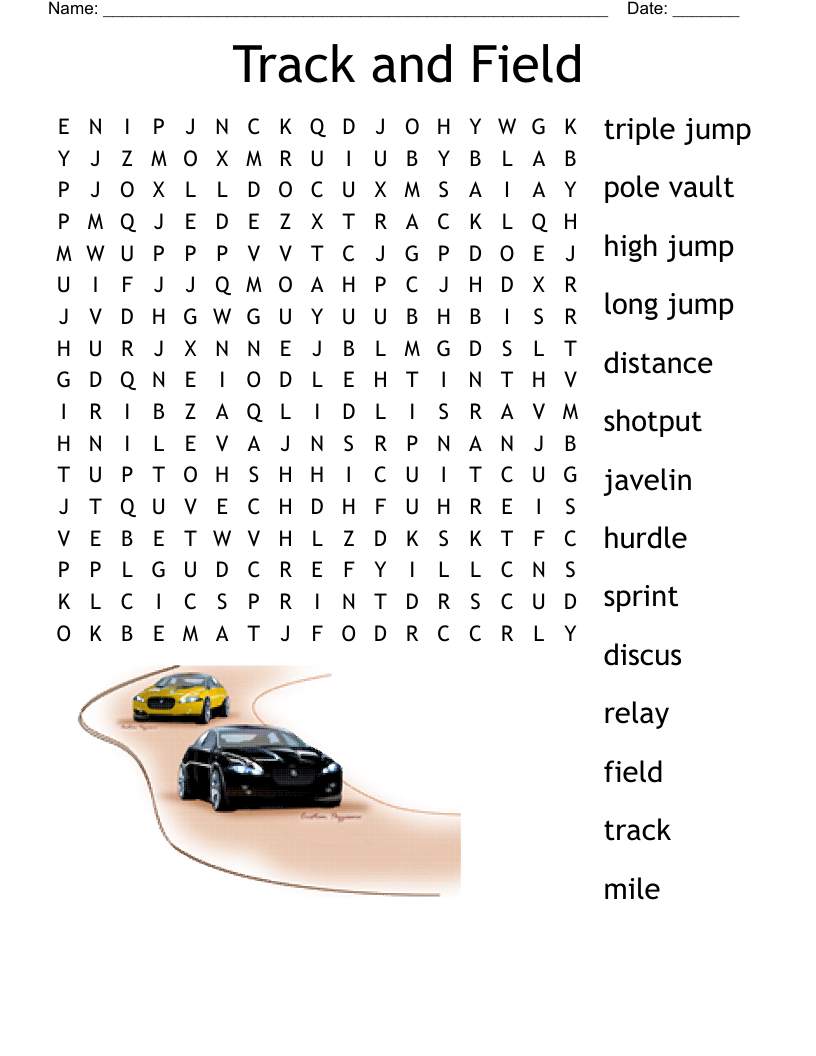 Track And Field Crossword WordMint