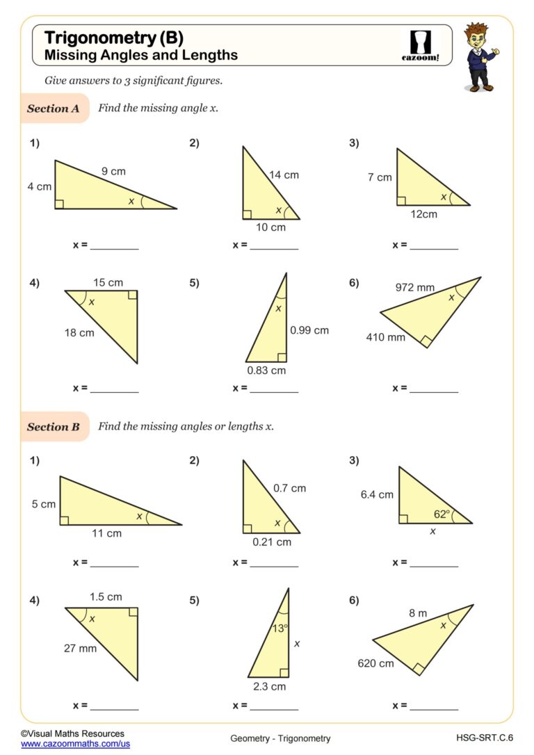 Trigonometric Ratios SOH CAH TOA Missing Side Lengths And Angle