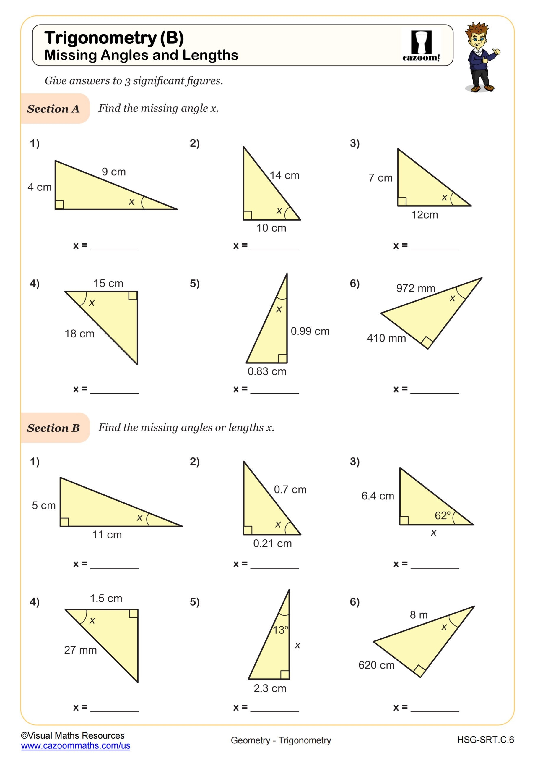 Trigonometric Ratios SOH CAH TOA Missing Side Lengths And Angle Trigonometric Ratios SOH CAH TOA Missing Side Lengths And Angle