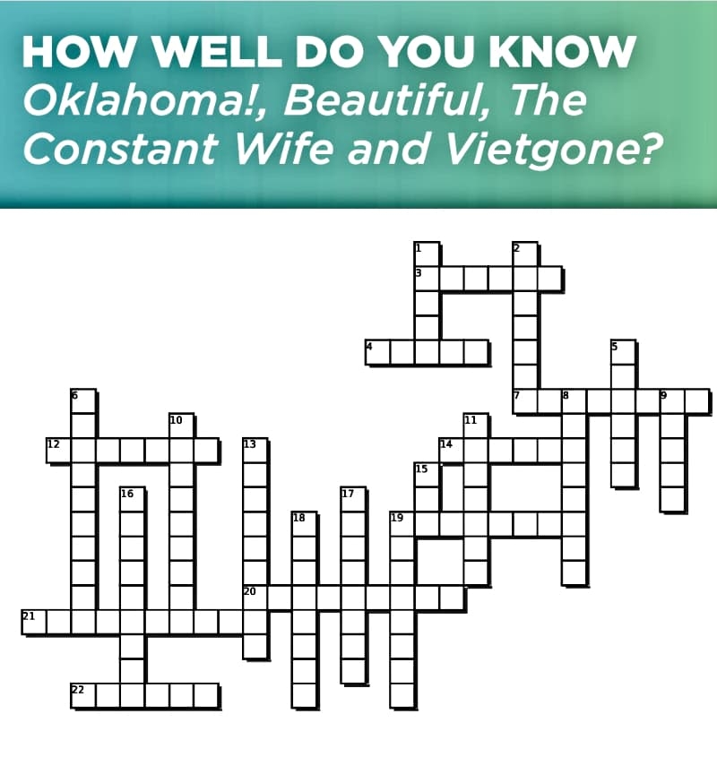 Try Our New Crossword Puzzle Four Denver Center Shows Denver Worksheets Library