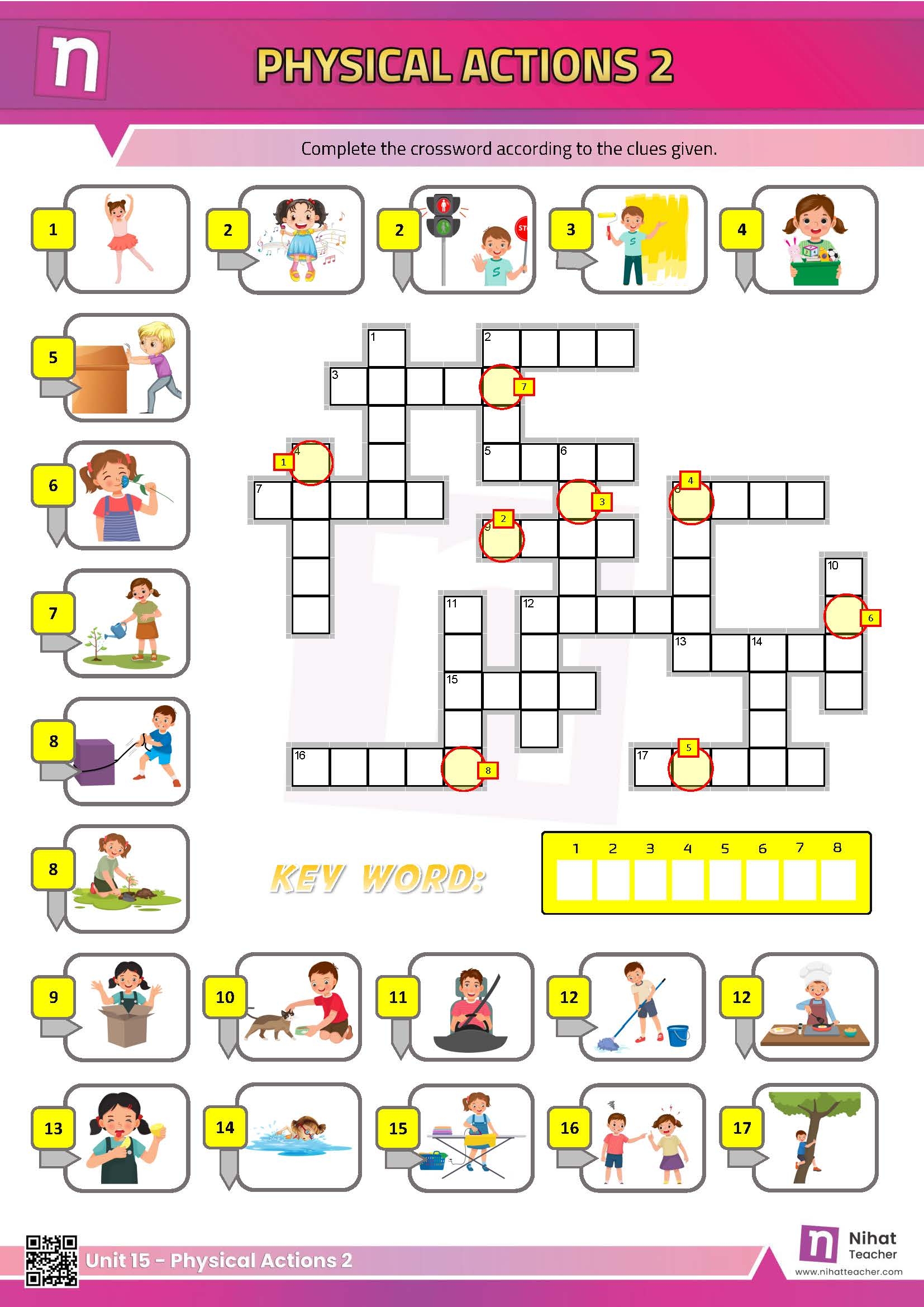 Verbs Crossword Puzzle Worksheets Verbs Crossword Puzzle Worksheets