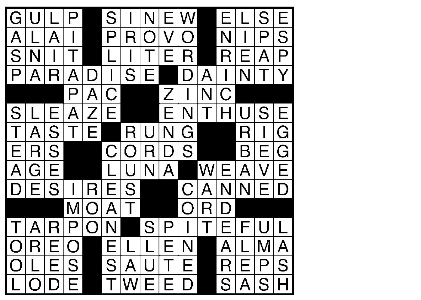 USA TODAY Network Newspaper Crossword Sudoku Puzzle Answers Today