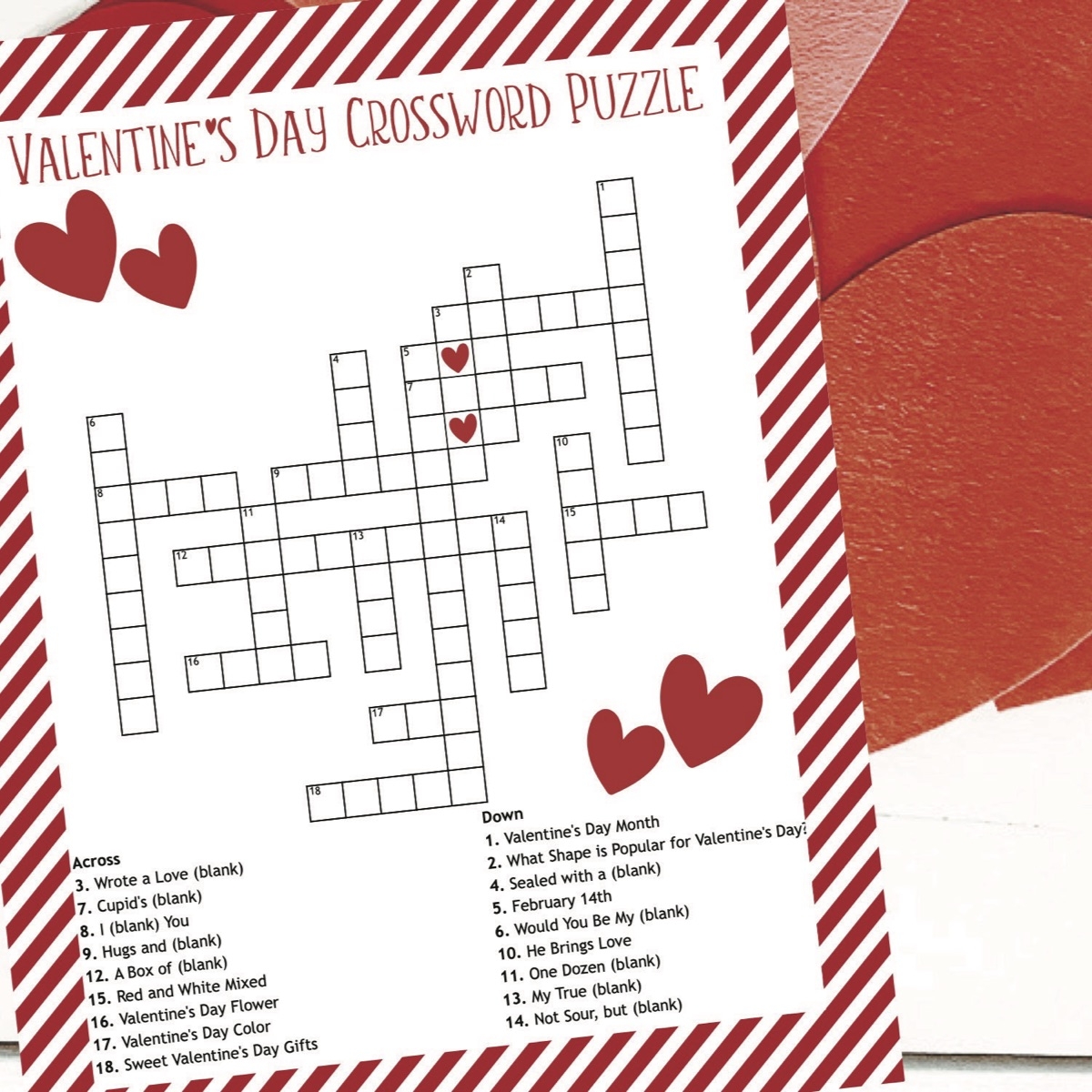 Valentine s Day Crossword Puzzle
