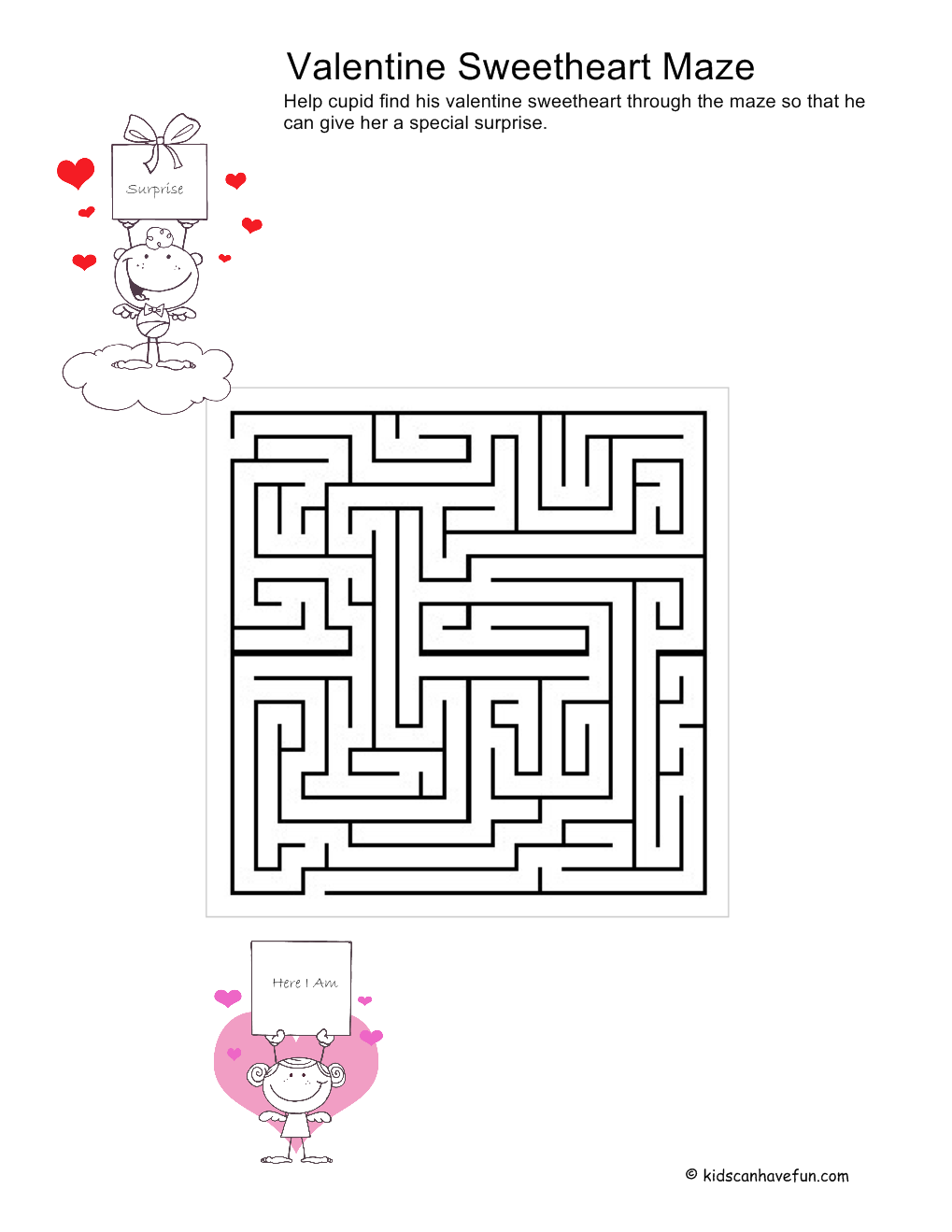Valentine s Day Printable Mazes And Puzzles