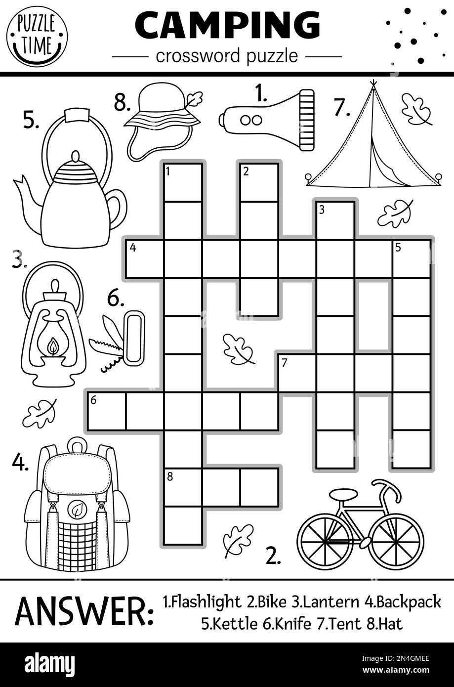 Vector Black And White Camping Crossword Puzzle For Kids Simple Summer Camp Outline Quiz With Forest Equipment Activity With Lantern Tent Backpack Stock Vector Image U0026 Art Alamy Vector Black And White Camping Crossword Puzzle For Kids Simple Summer Camp Outline Quiz With Forest Equipment Activity With Lantern Tent Backpack Stock Vector Image U0026 Art Alamy