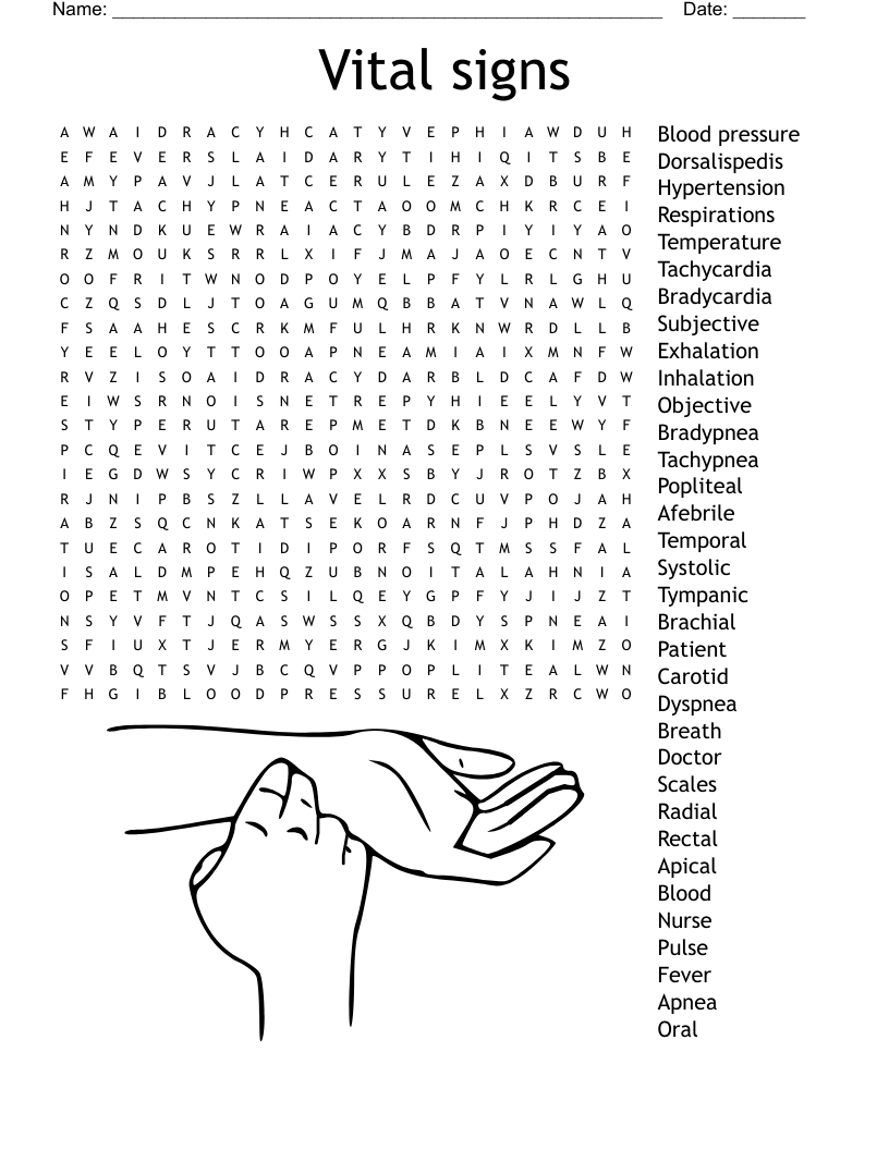 Vital Signs Word Search WordMint Vital Signs Word Search WordMint