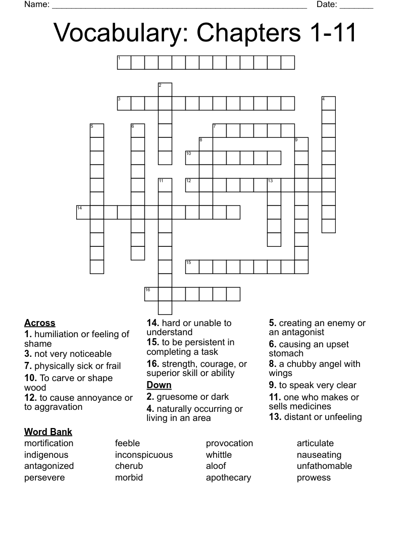 Gruesome Crossword Puzzle Clue