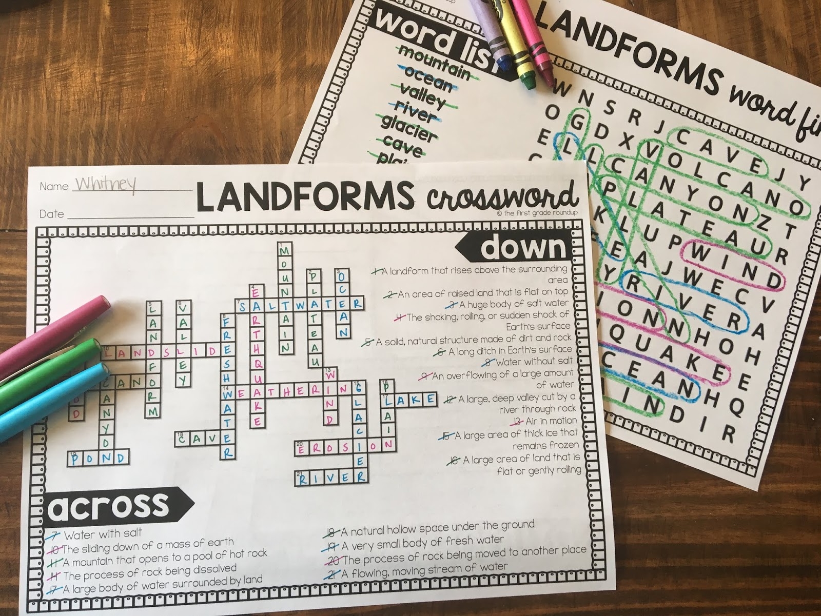 Weathering Crossword Puzzle