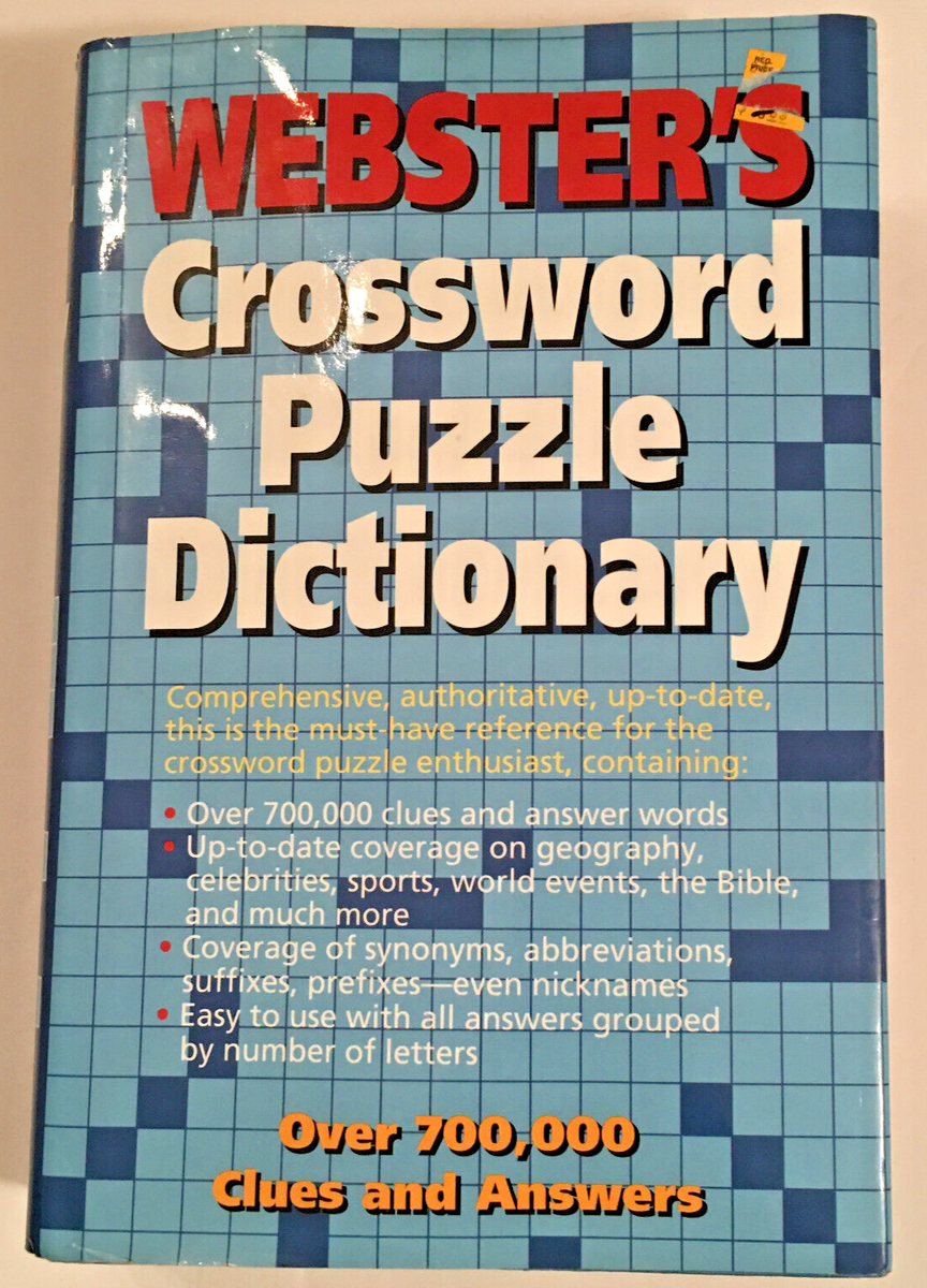 WEBSTER S CROSSWORD PUZZLE DICTIONARY Over 700 000 Clues U0026 Answers HB DJ WEBSTER S CROSSWORD PUZZLE DICTIONARY Over 700 000 Clues U0026 Answers HB DJ