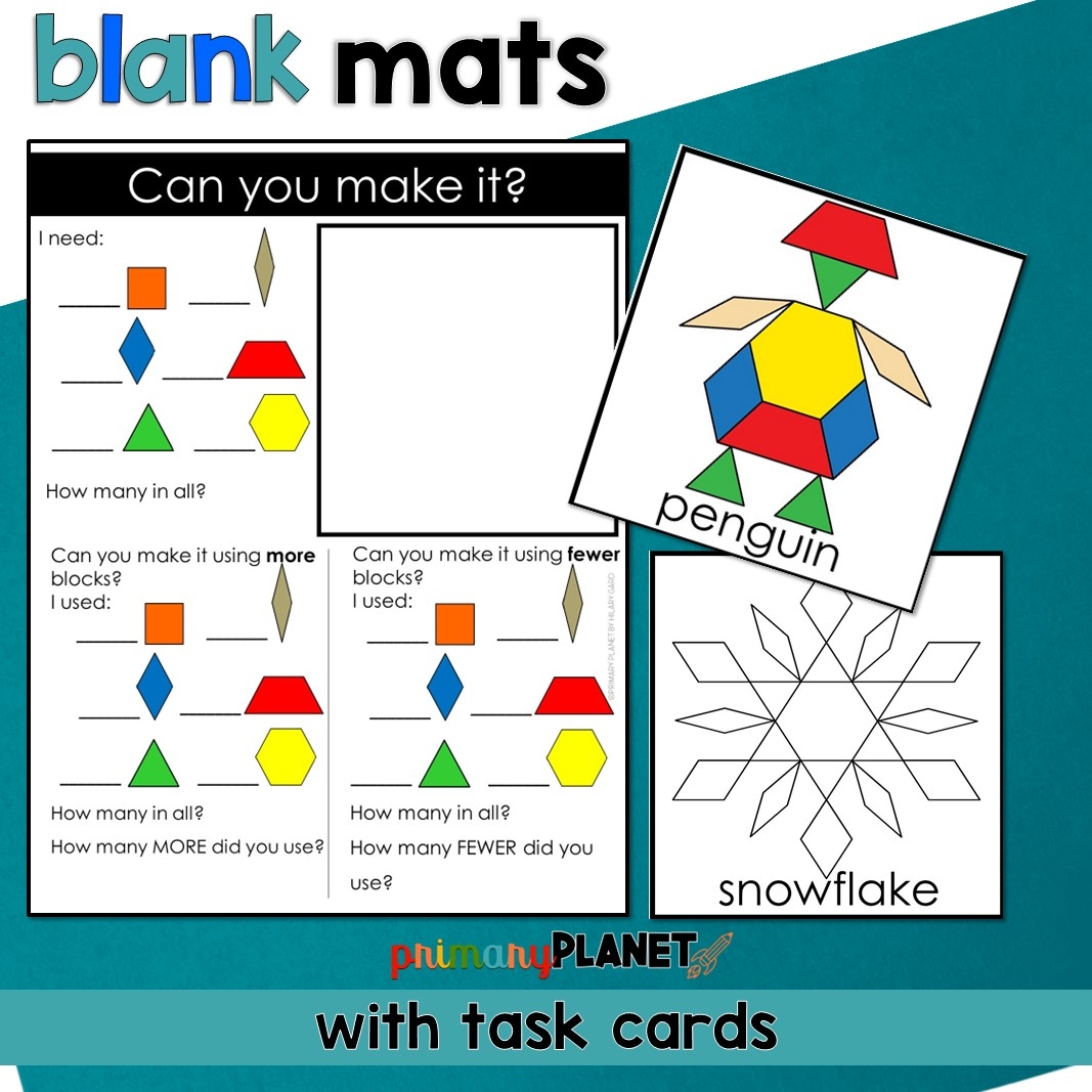 Winter Pattern Block Puzzles Primary Planet