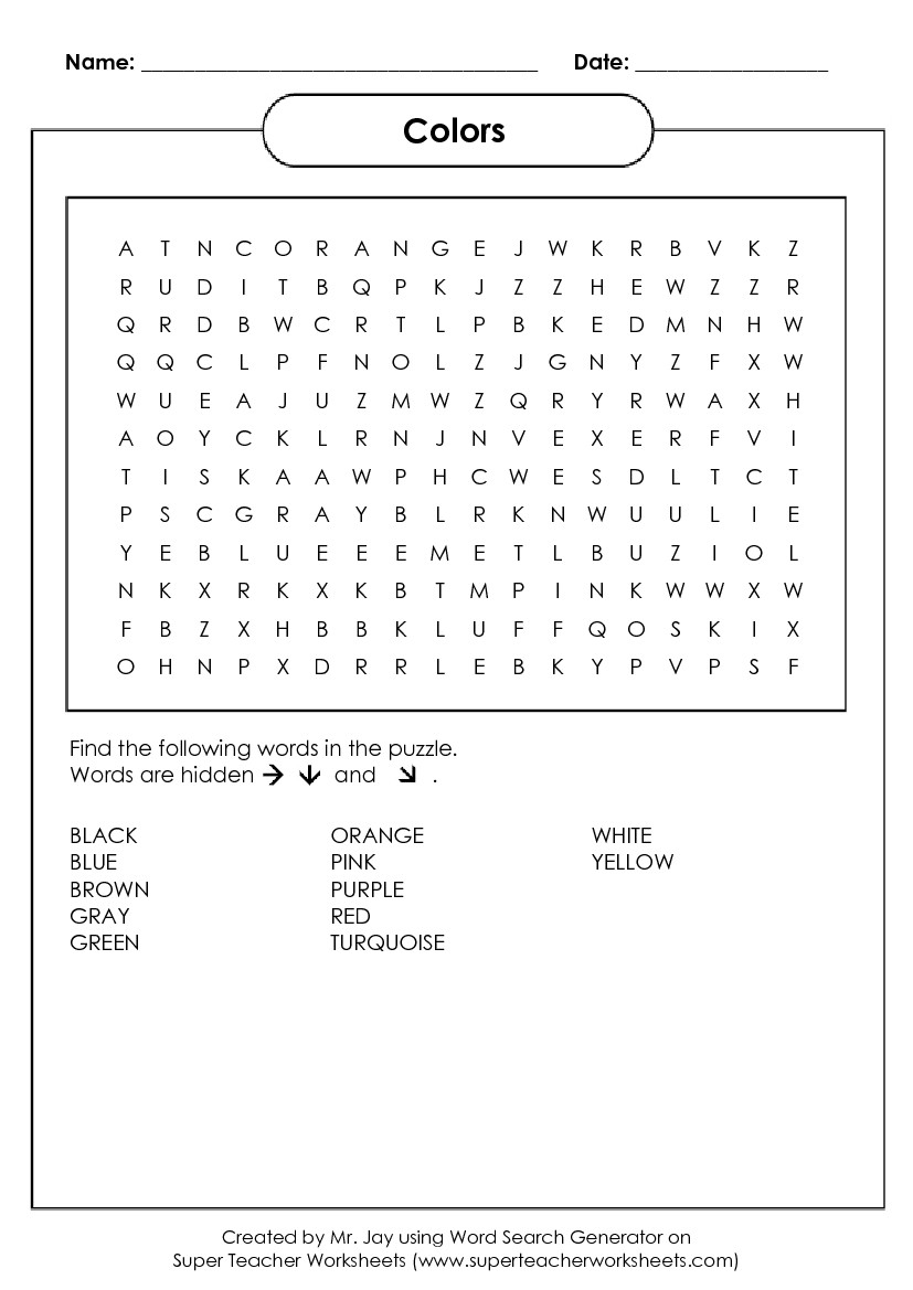 Printable Crossword Puzzle Generator