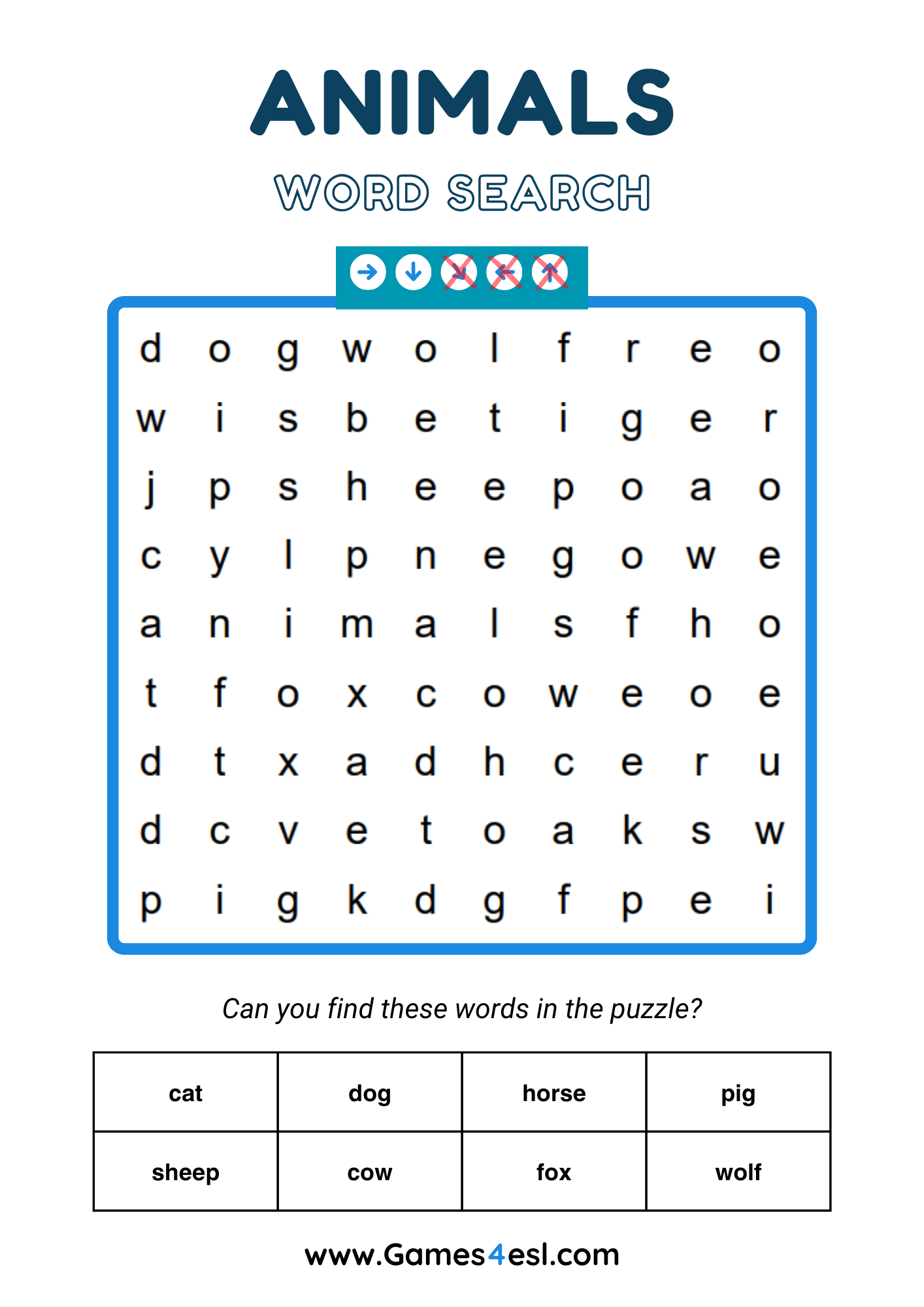 Word Searches For Grade 1 Games4esl