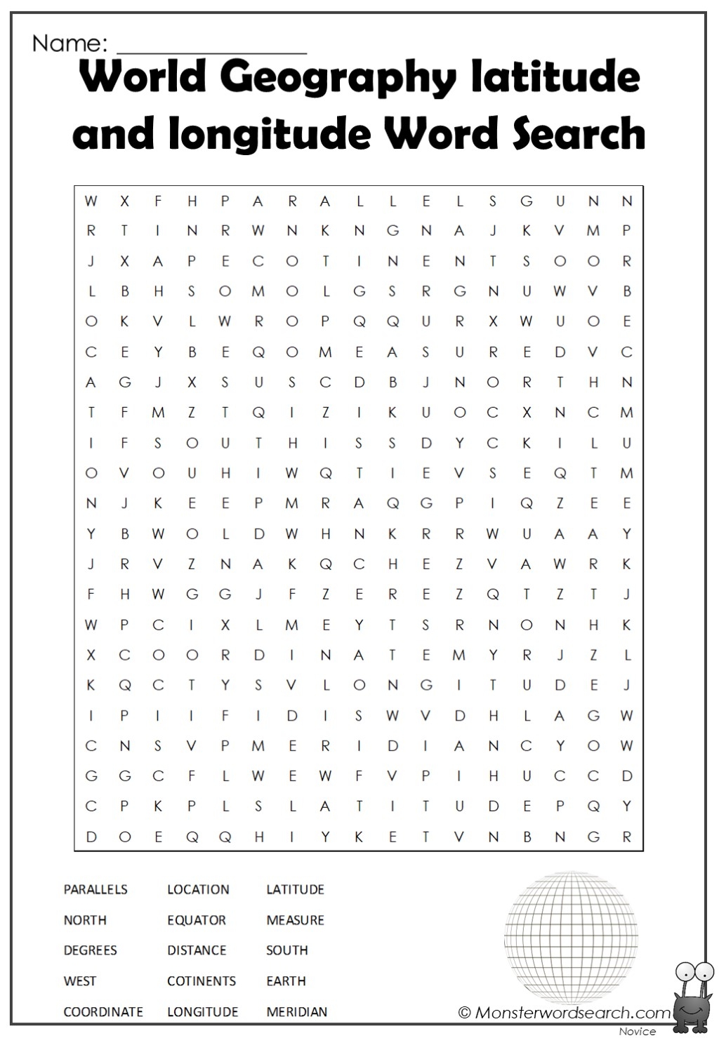 Latitude Longitude Puzzle Worksheet Riddle Pdf