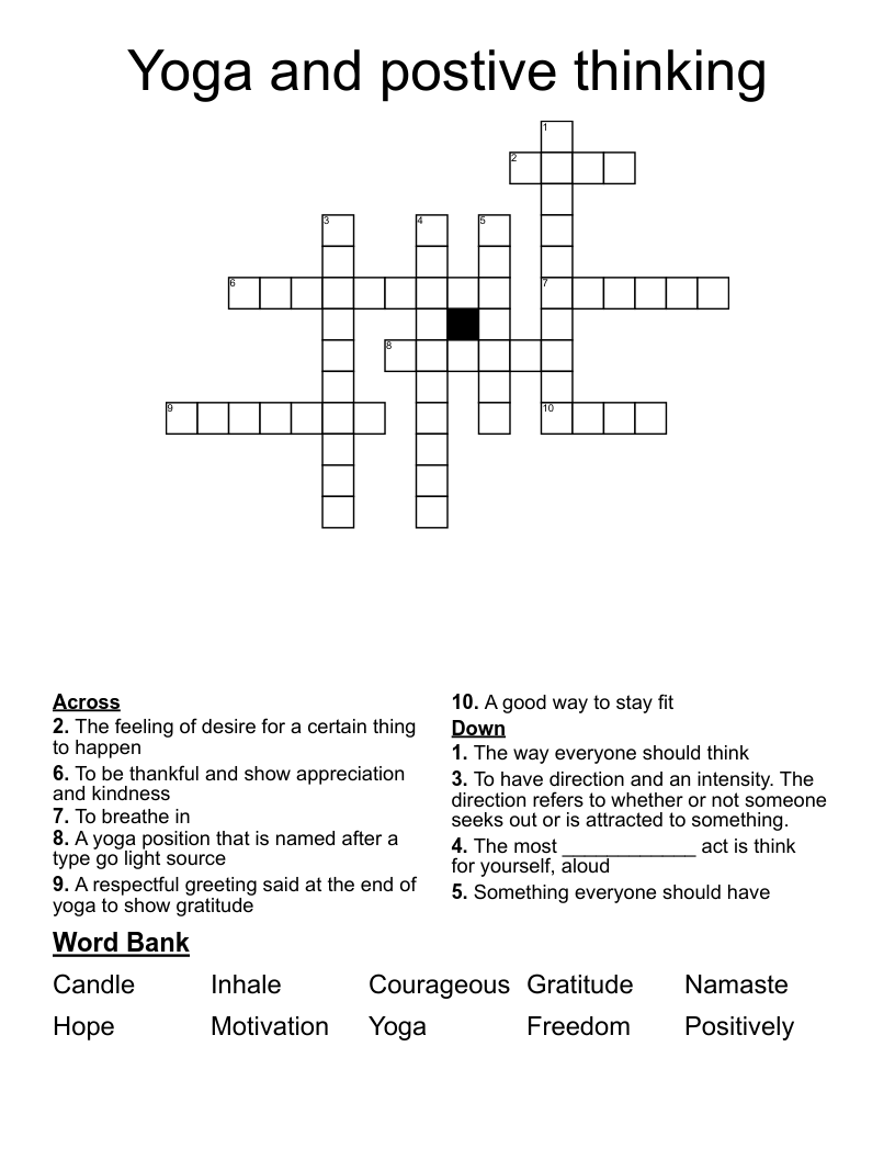 Think Crossword Puzzle
