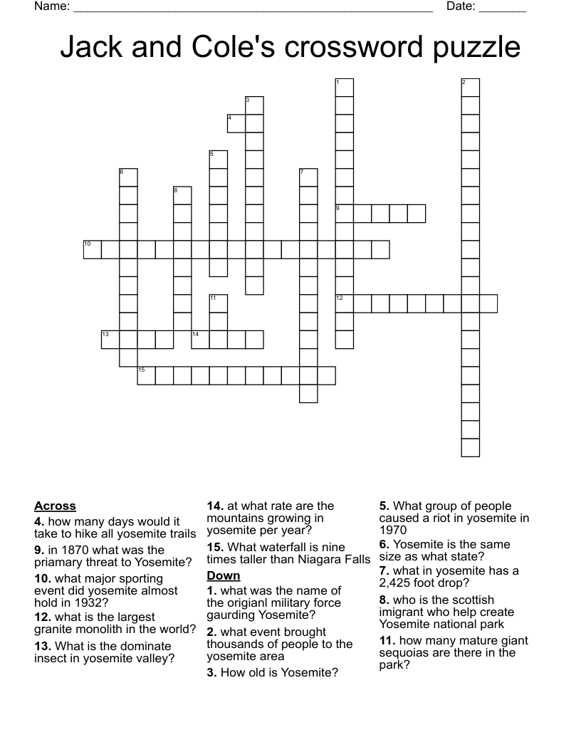 Menlo Park Monogram Crossword Puzzle Clue